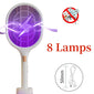 2 in 1 Rechargeable Electronic Mosquito Bat/Racket, Insect Killer Lamp